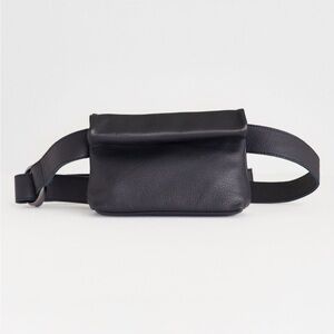 Marie Turnor black leather belt sack waist bag- excellent condition